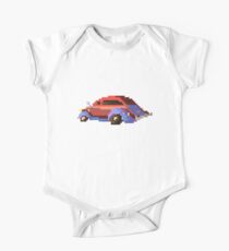 Red pixel retro car One Piece - Short Sleeve