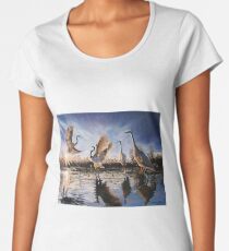 White herons Women's Premium T-Shirt
