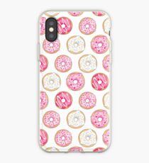 Pink Iced Donuts Pattern iPhone Case