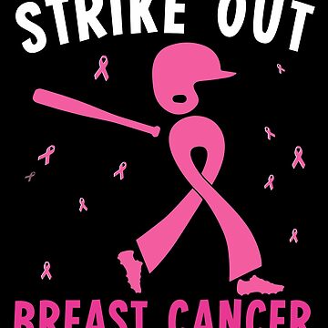 Strike Out Breast Cancer Awareness Baseball Pink' Sticker