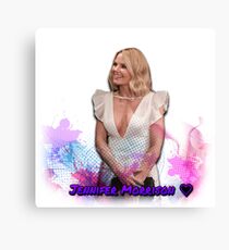 Jennifer Morrison nyfw white dress Canvas Print