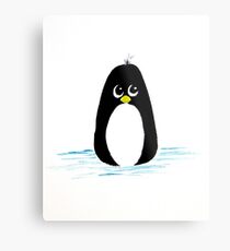 Penguin Cartoon Metal Print