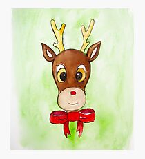 Christmas Rudolph Reindeer Photographic Print