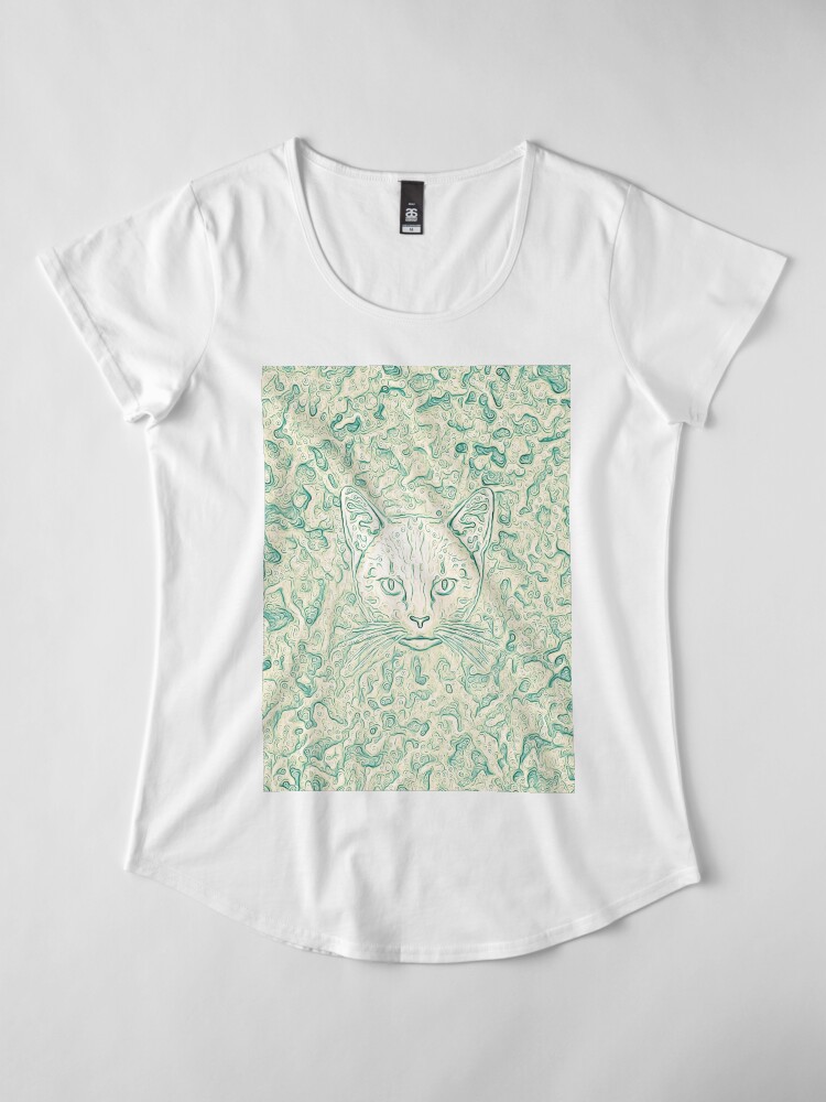 Alternate view of Cold—Warm Cat Premium Scoop T-Shirt