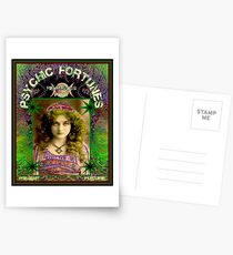 PSYCHIC FORTUNES : Vintage Fortune Telling Advertising Print Postcards