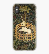EINHORN UND GOTISCHE FANTASIE-BLUMEN, BLUMENMOTIVE iPhone-Hülle & Cover