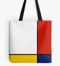 Mondrian Style Abstract Art Tote Bag
