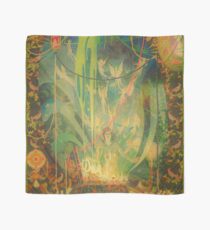 Beautiful antique victorian illustration, very elaborate design w/fairies/treasure/jewels in woodland scene! Scarf