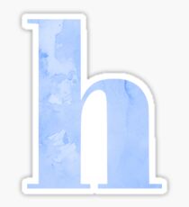 h - blue marble Sticker