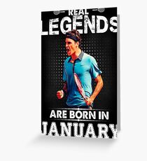 Roger Federer January Legend Tee Shirts Greeting Card