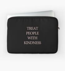 Treat People With Kindness Black & Pink Laptop Sleeve