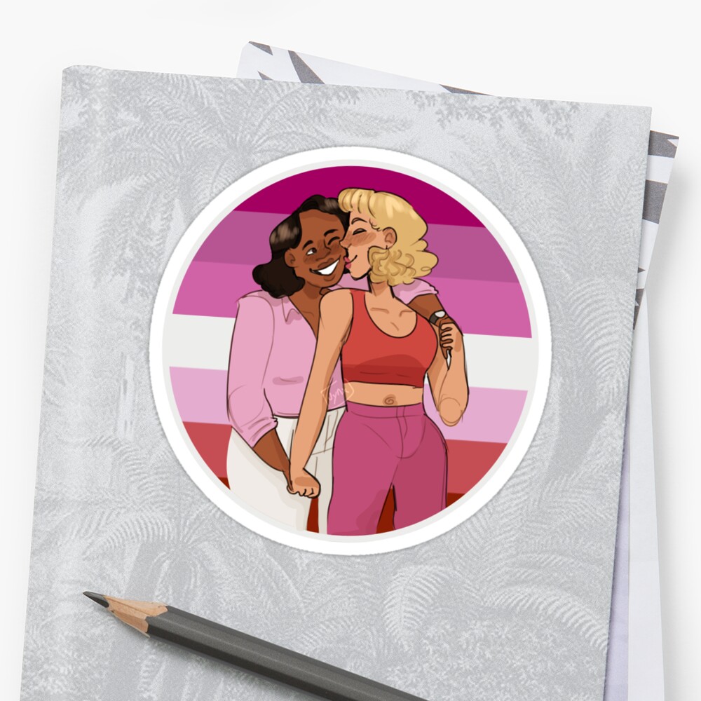 Hey Its Lesbians Woot Woot Sticker By Trash Queen Jyn Redbubble