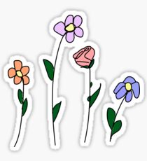 Four Flowers Sticker