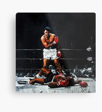 Muhammad Ali verprügelt Sonny Liston Metallbild