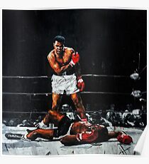 Muhammad Ali verprügelt Sonny Liston Poster