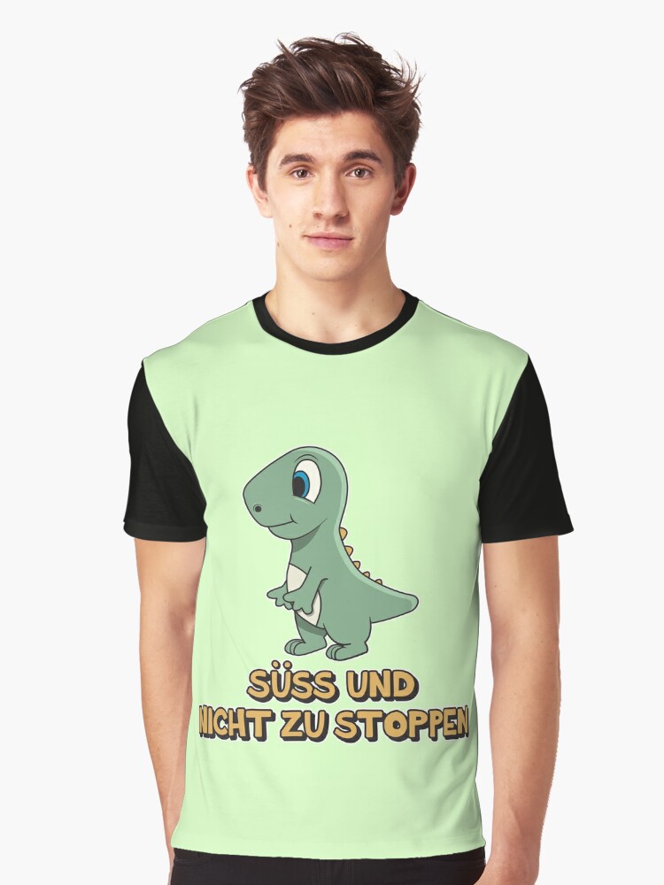 Dino Spruch Süss Und Nicht Zu Stoppenkinder Dino Graphic T Shirt By Yeoys