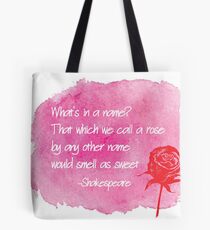 Shakespeare - A rose by any other name Tote Bag