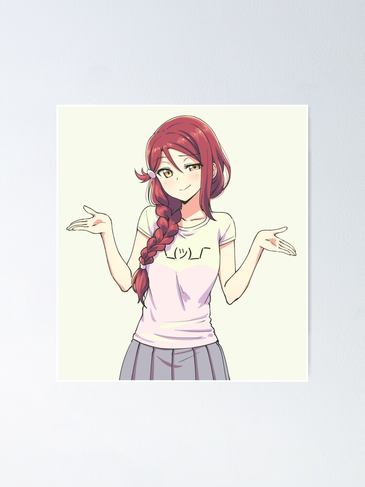 Anime Girl Shrug Poster