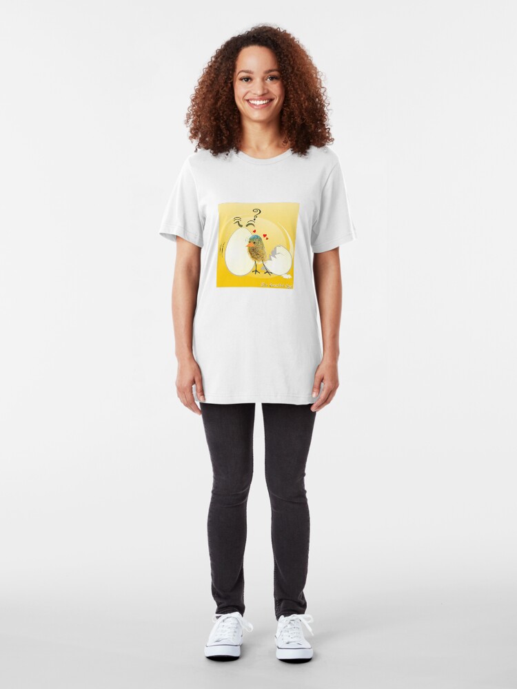 Alternate view of Two Scrambled Eggs - First Love Slim Fit T-Shirt