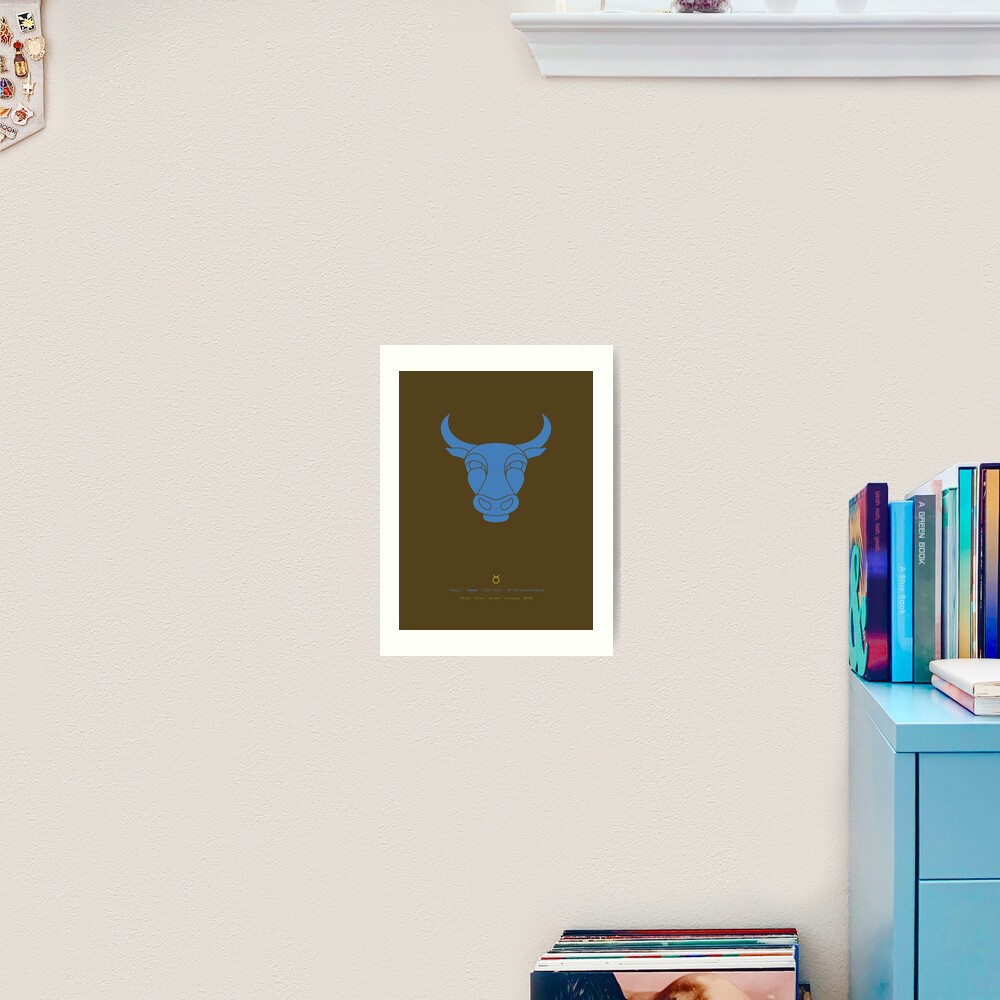 Taurus Zodiac / Bull Star Sign Poster Art Print