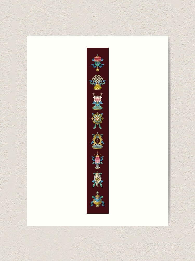 Alternate view of Ashtamangala Eight Auspicious Signs Art Print