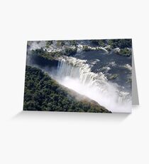 Aerial view Victoria Falls Greeting Card