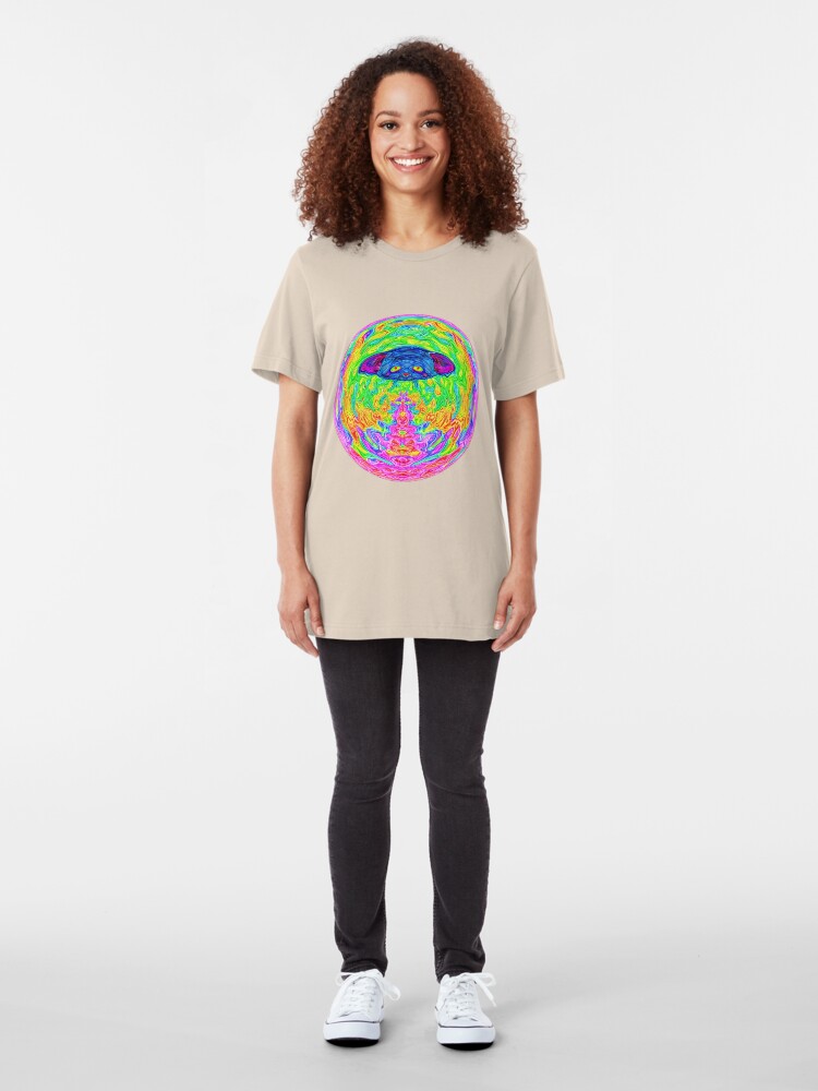 Alternate view of Unidentified Flying CatBat Slim Fit T-Shirt