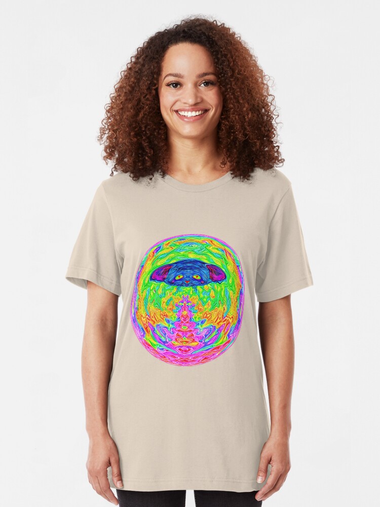 Alternate view of Unidentified Flying CatBat Slim Fit T-Shirt