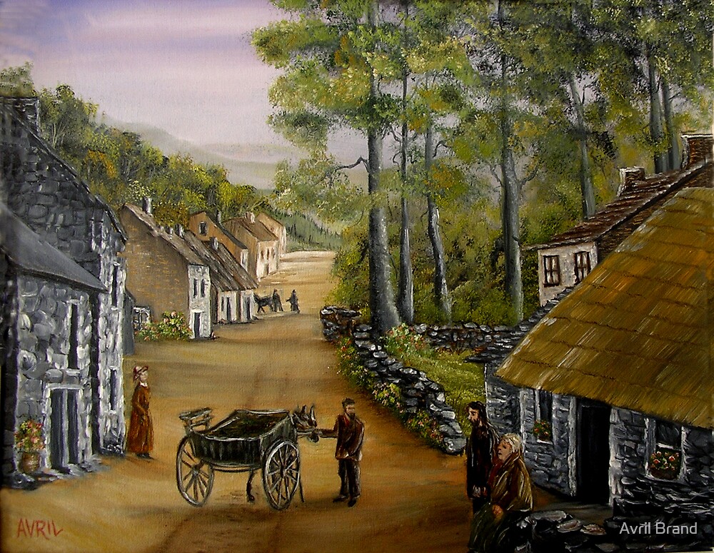 "Old Irish Village" by Avril Brand  Redbubble