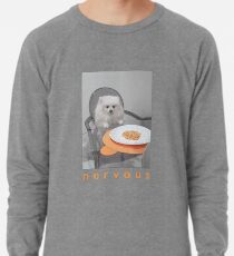Sudadera ligera Cena nerviosa con perro blanco