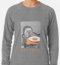 Nervöses Abendessen mit White Dog Leichter Pullover