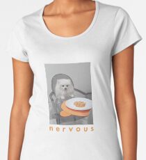 Nervous Dinner with White Dog Women's Premium T-Shirt