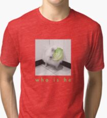 Weißer Hund als Kopfsalat-Geist Vintage T-Shirt