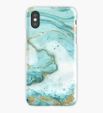 Sky Blue Watercolor Strokes iPhone Case