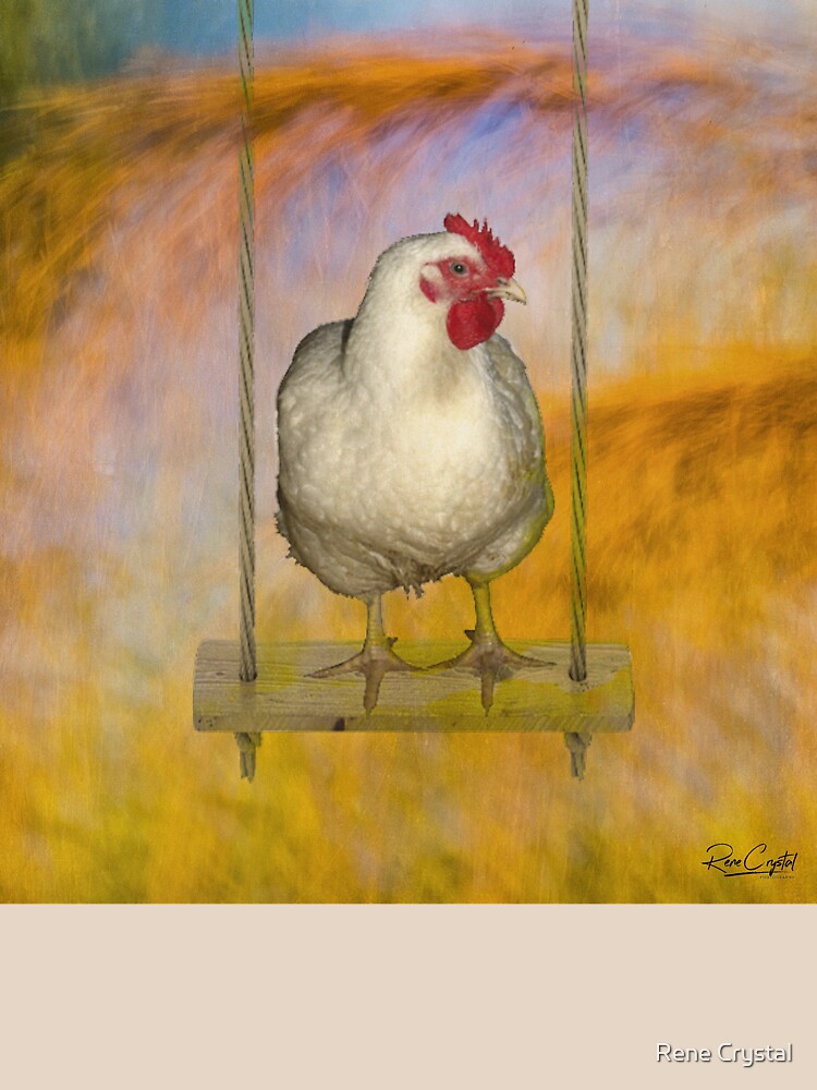 Just a Chicken on a Swing by imagesbycrystal
