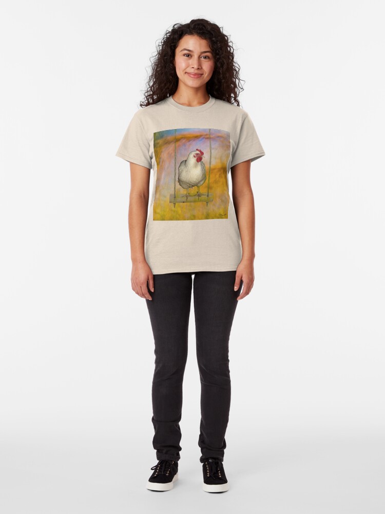 Alternate view of Just a Chicken on a Swing Classic T-Shirt