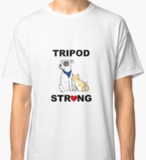 Tripod Strong Dog and Cat Classic T-Shirt