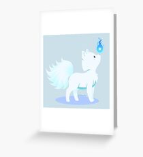 Kawaii fantasy animals - Kyuubi no Kitsune Greeting Card