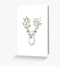 Deer Stag Antlers Greeting Card