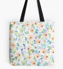 Peachy Watercolor Pattern Tote Bag