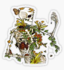 Knochen und Botanik Transparenter Sticker