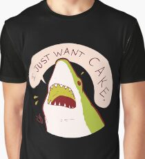 Cake Shark Just Wants Cake Graphic T-Shirt