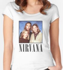 Fake Band cover Women's Fitted Scoop T-Shirt