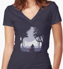 Kylo Ren - Minimal Women's Fitted V-Neck T-Shirt