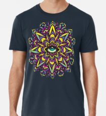 Dharma Wheel Neon Mandala Premium T-Shirt