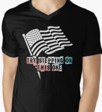 Try stepping on this one Men's V-Neck T-Shirt
