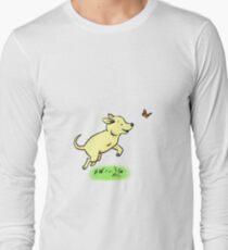 Tripod Dog, Three Legged Dog Playing Long Sleeve T-Shirt