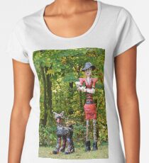 Woman and Dog Women's Premium T-Shirt