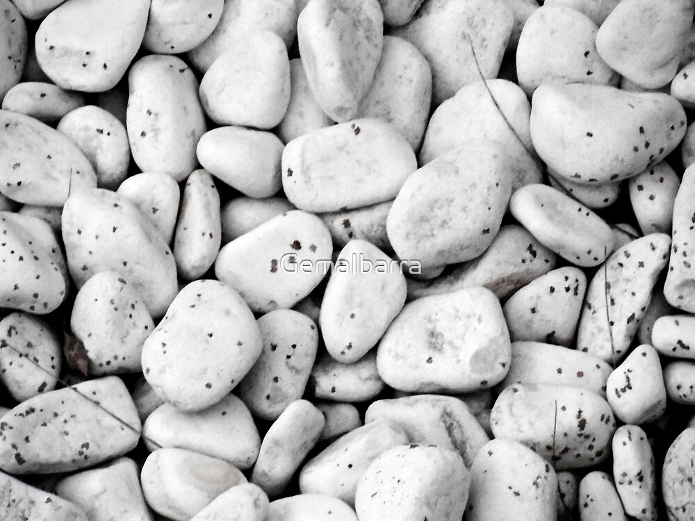 "White stones with black spots" by GemaIbarra Redbubble