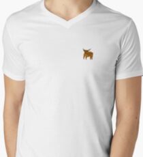 Highland Cow Men's V-Neck T-Shirt